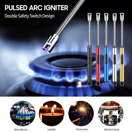 Rechargeable Electric Lighter | USB Type-C Kitchen & Candle Lighter – Flameless Ignition Tool