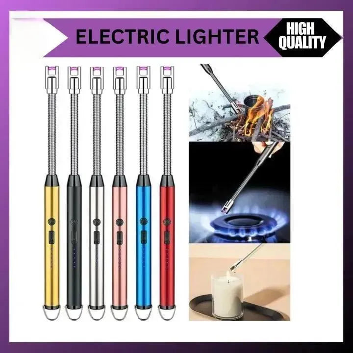 Rechargeable Electric Lighter | USB Type-C Kitchen & Candle Lighter – Flameless Ignition Tool