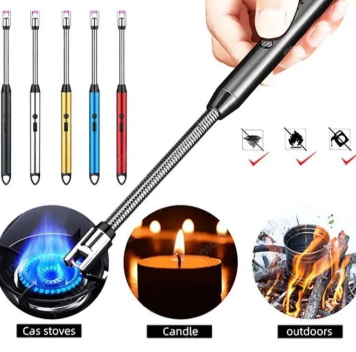 Rechargeable Electric Lighter | USB Type-C Kitchen & Candle Lighter – Flameless Ignition Tool