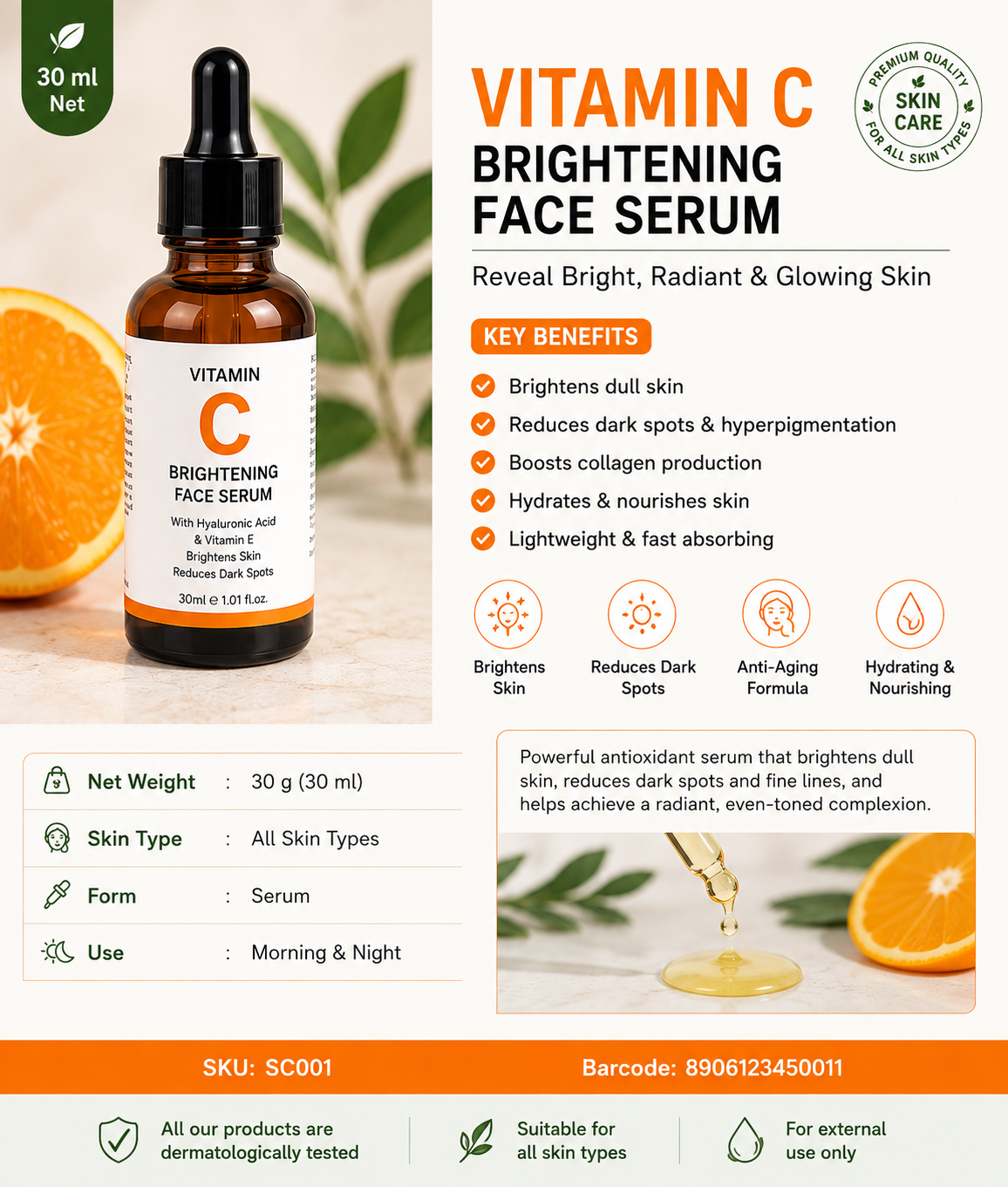 Vitamin C Brightening Face Serum