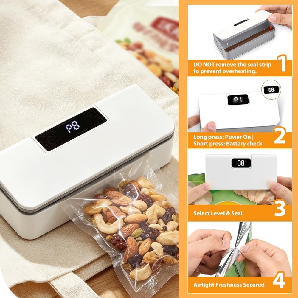 Portable Mini Bag Sealer for Snacks & Food Storage