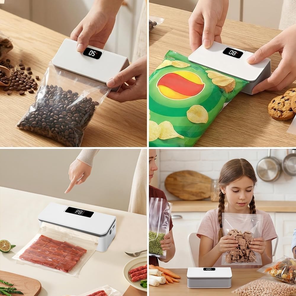 Portable Mini Bag Sealer for Snacks & Food Storage