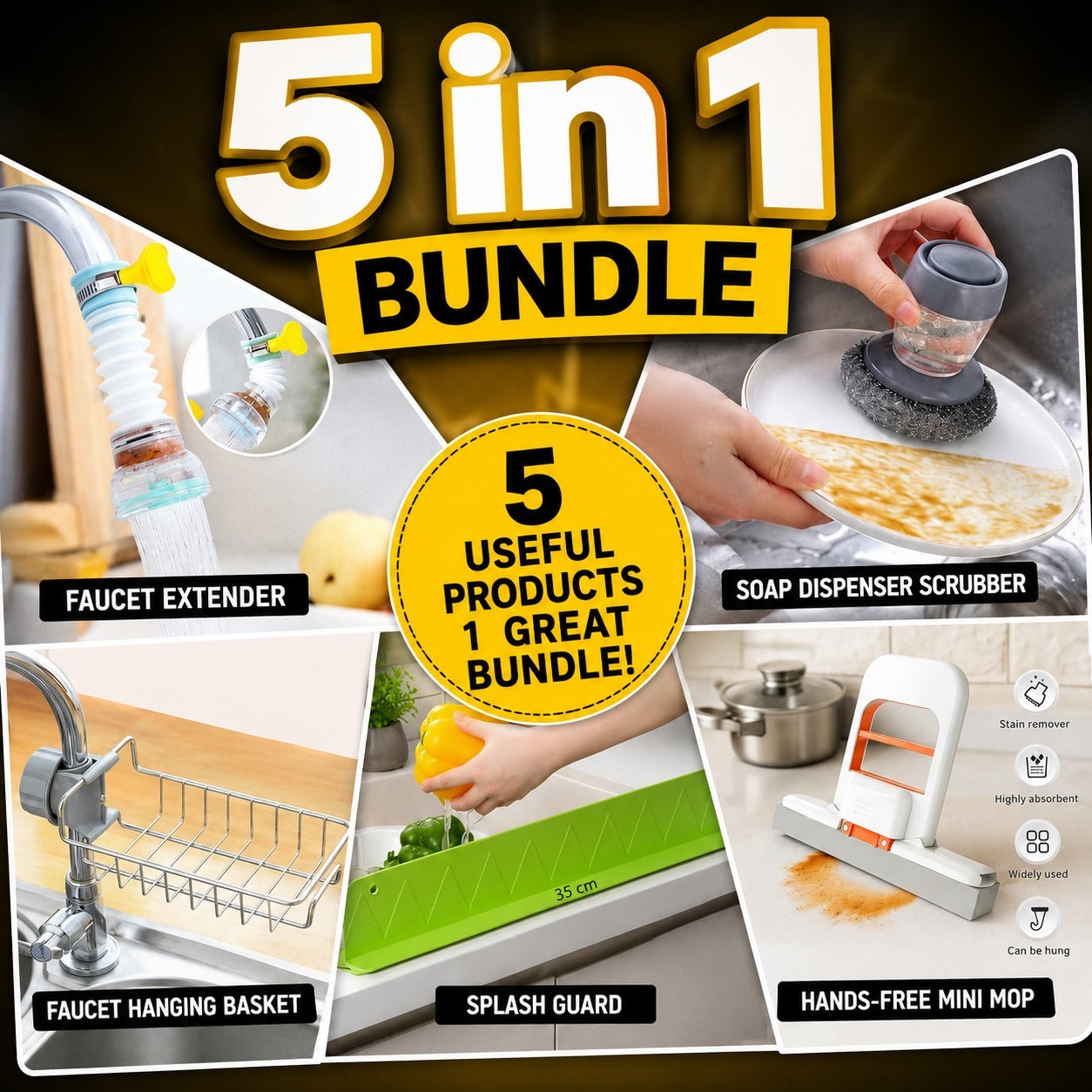 Ultimate Kitchen Cleaning & Sink Organizer Bundle