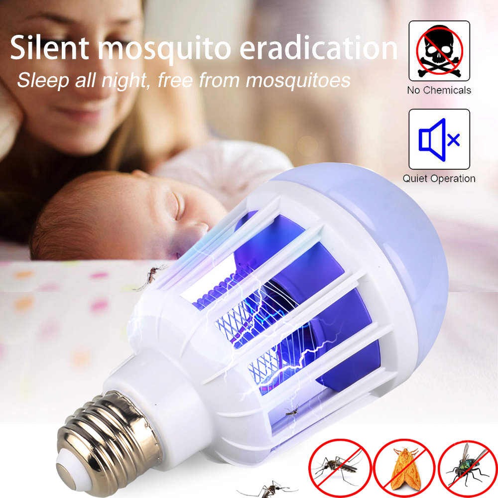 LED Mosquito Killer Lamp 9W | Electric Bug Zapper Light Bulb
