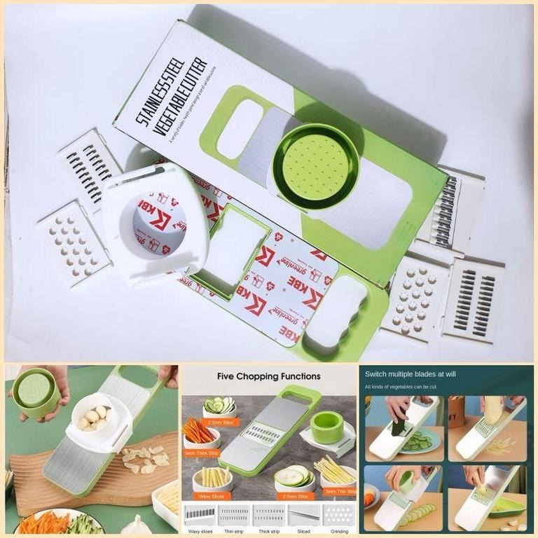 Multifunctional Stainless Steel Vegetable Slicer & Chopper