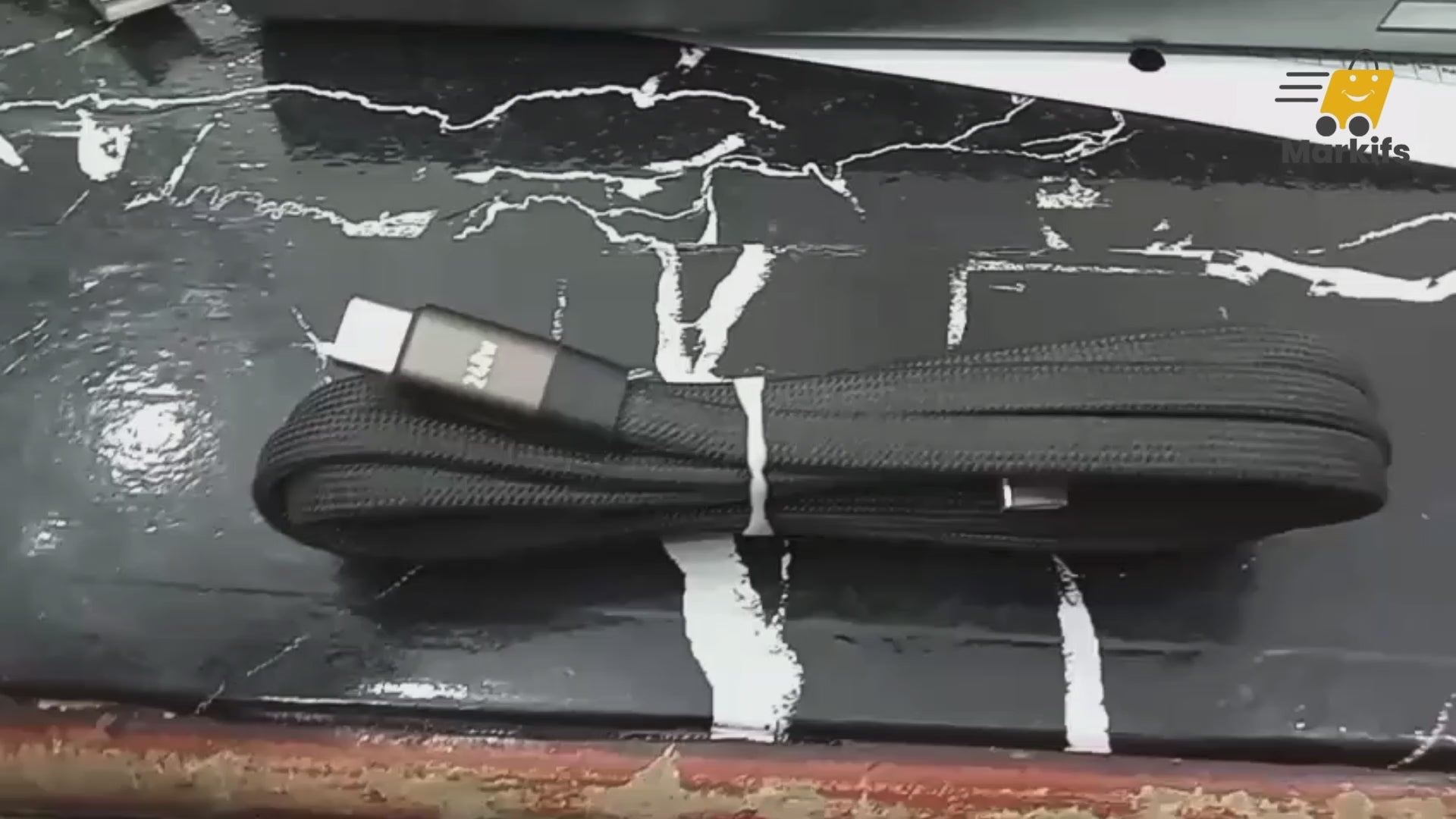 Folding Phone Holder with Fast Charging Cable