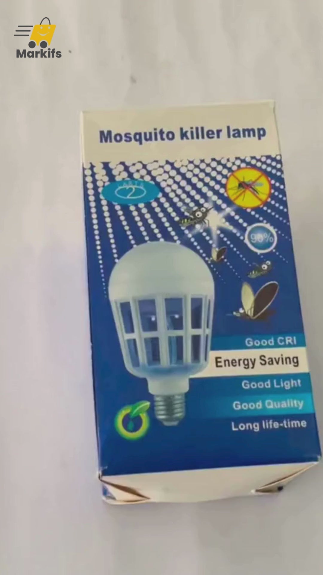 LED Mosquito Killer Lamp 9W | Electric Bug Zapper Light Bulb